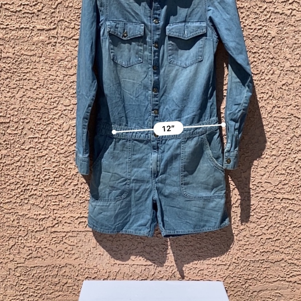 MADE GOLD DENIM ROMPER - Picture 7 of 8